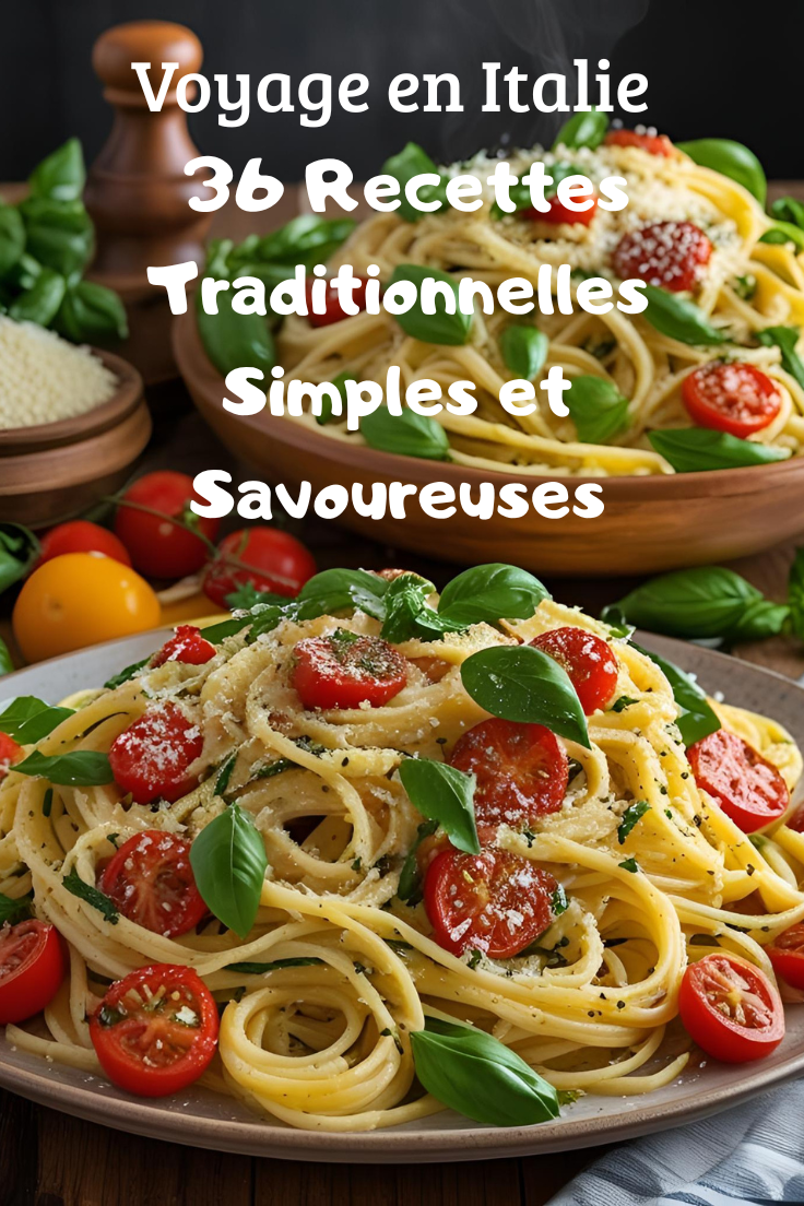Livre de recettes italiennes avec pasta carbonara et tiramisu