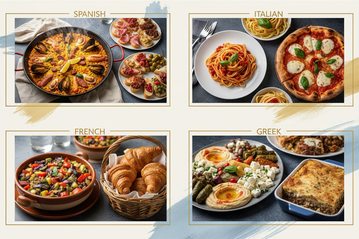 Bundle Méditerranée Complète – 4 eBooks Cuisine Espagnole, Française, Italienne & Grecque - chefsuniverse