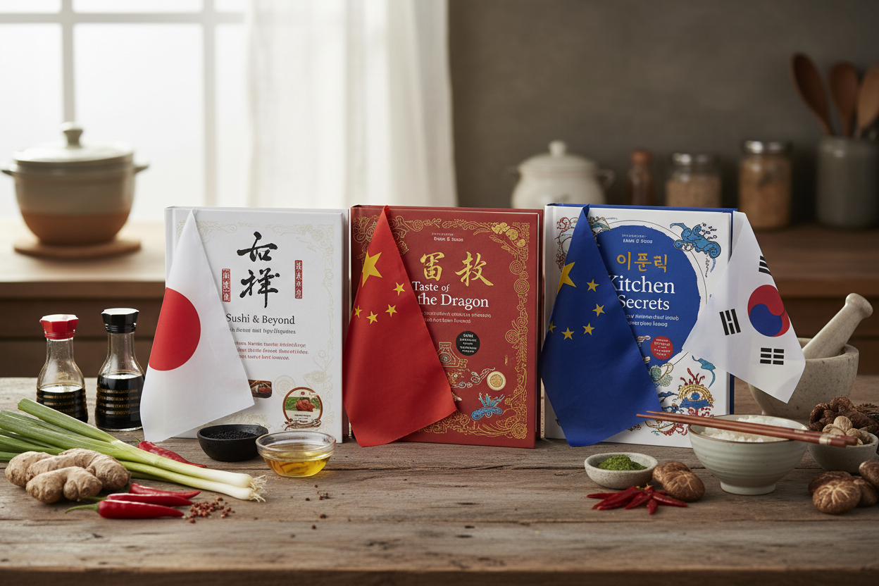 Bundle Asie Authentique – 3 eBooks PDF Cuisine Japonaise, Chinoise & Coréenne K-Food - chefsuniverse